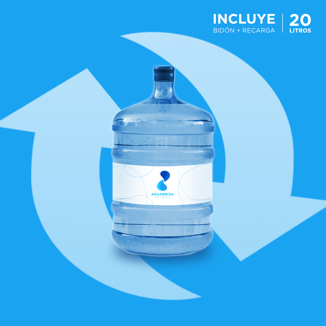 Recarga de Agua Purificada 20L con Bidón Incluido
