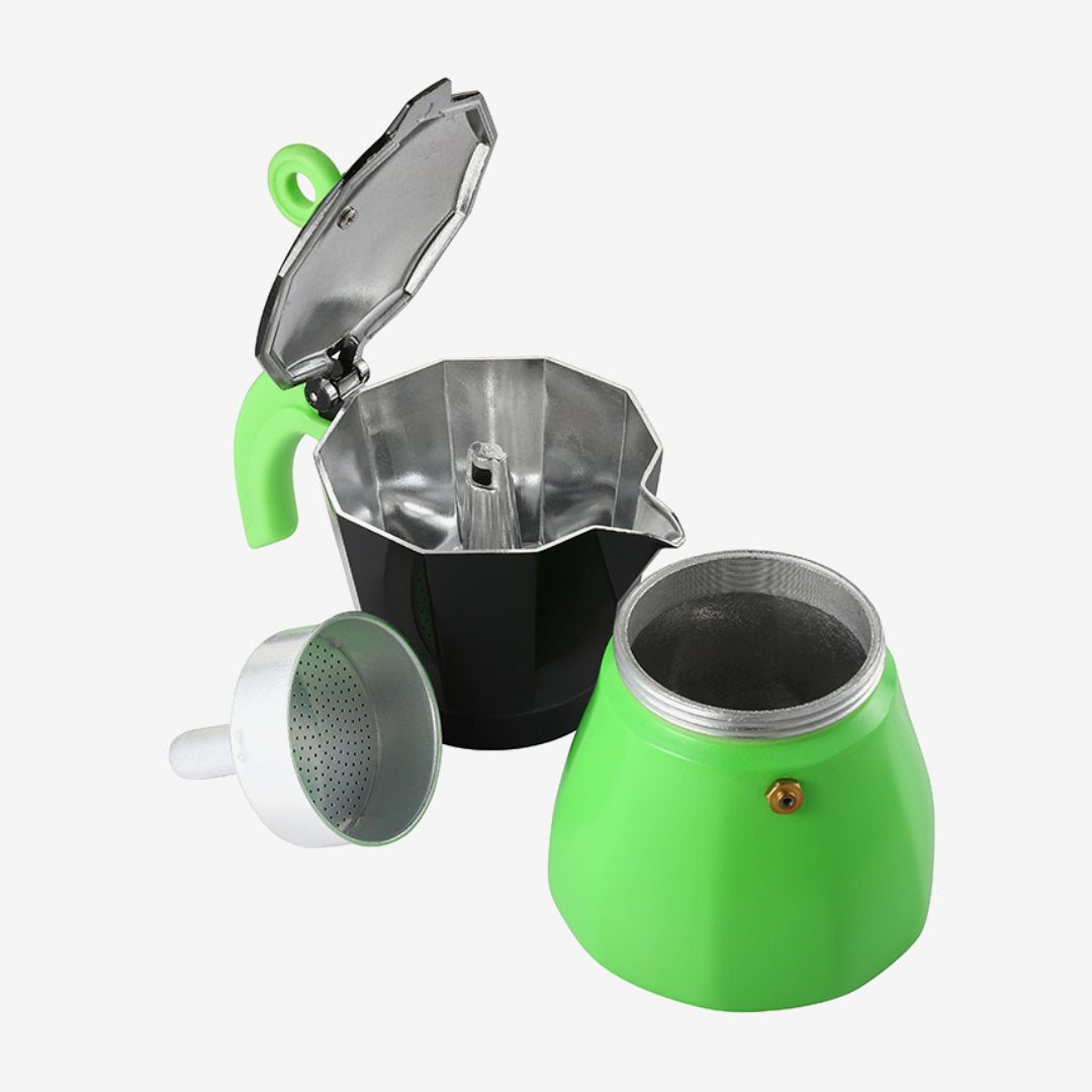 Cafetera Italiana Verde