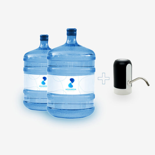 Pack Bienvenida Agua Brisa: Bidones + Bomba Negra + Envío Gratis