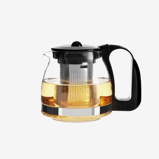 Tetera de vidrio con 4 tazas