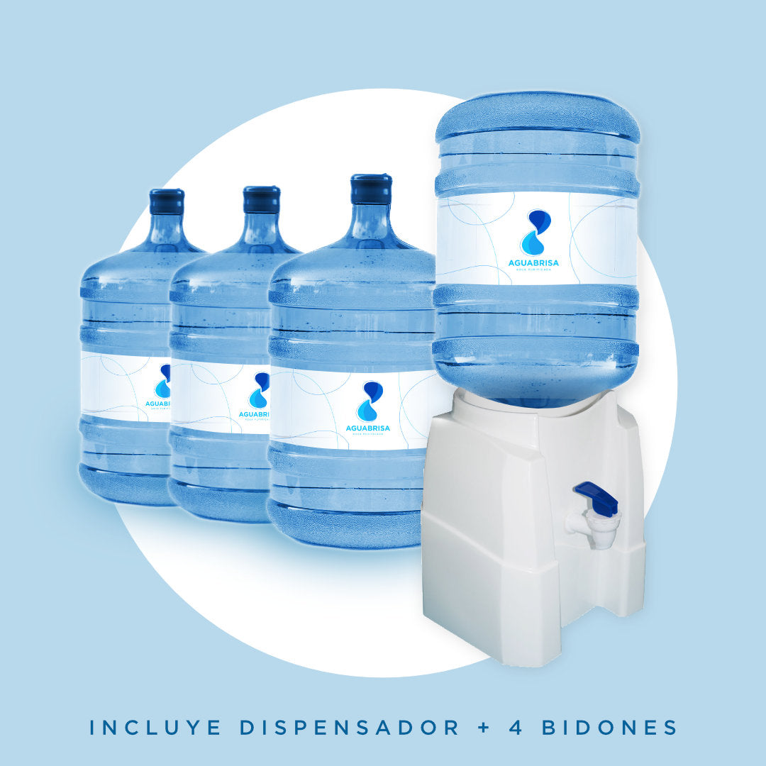Pack Bienvenida Agua Brisa: Bidones + Dispensador + Envío Gratis