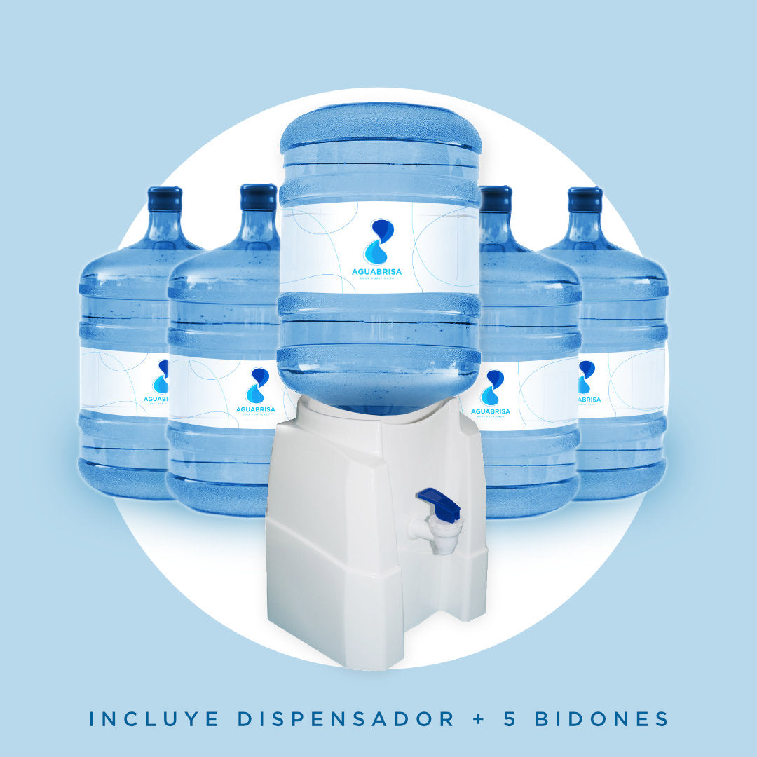 Pack Bienvenida Agua Brisa: Bidones + Dispensador + Envío Gratis