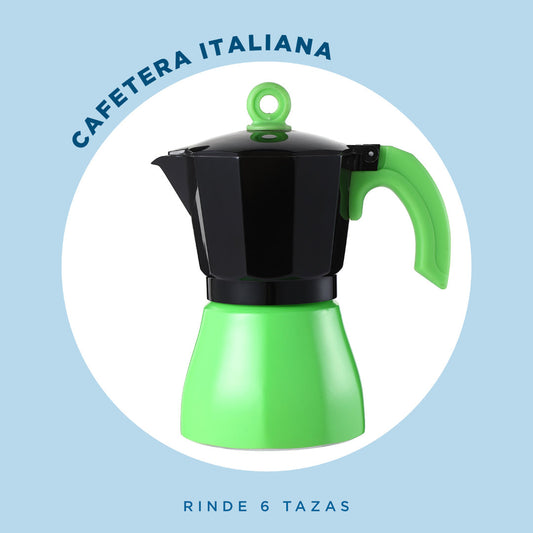 Cafetera Italiana Verde
