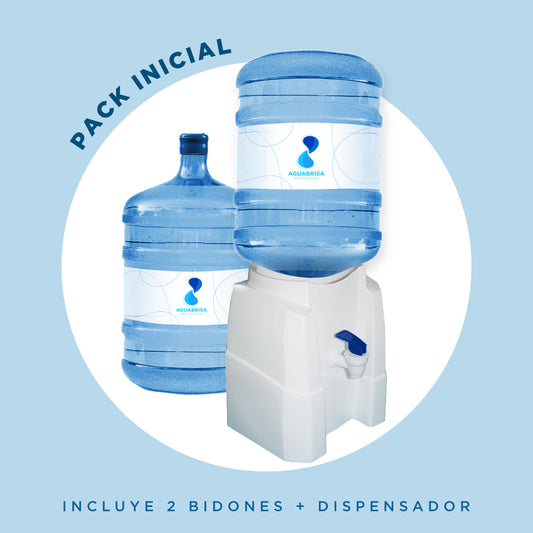 Pack Bienvenida Agua Brisa: Bidones + Dispensador + Envío Gratis