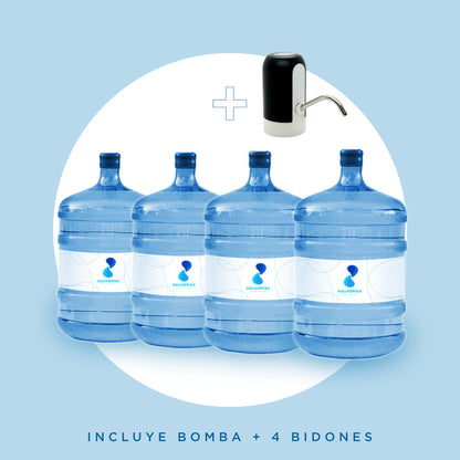 Pack Bienvenida Agua Brisa: Bidones + Bomba Negra + Envío Gratis