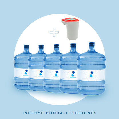 Pack Bienvenida Agua Brisa: Bidones + Bomba Roja + Envío Gratis